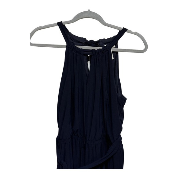 Emma & Michelle Navy Flare Leg Jumpsuit Sleeveless Tank Size Medium Women's - Picture 2 of 5
